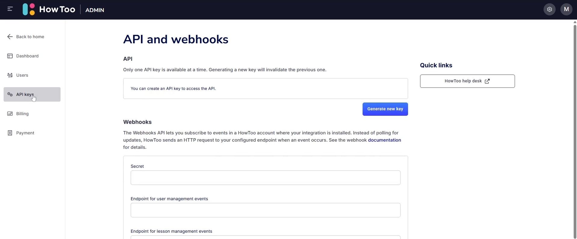 Generate a new API key if required and copy it carefully..jpg